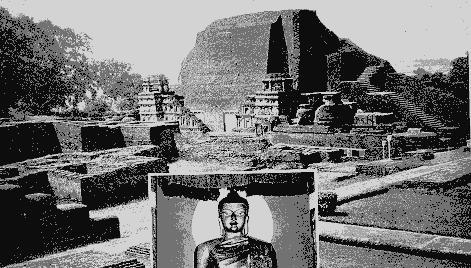 The Nalanda University once housed 9 million books. It was the center of education for scholars from all over Asia.Many Greek, Persian and Chinese students studied here.The university was burnt down by pillaging invaders who overran India in the 11th century 